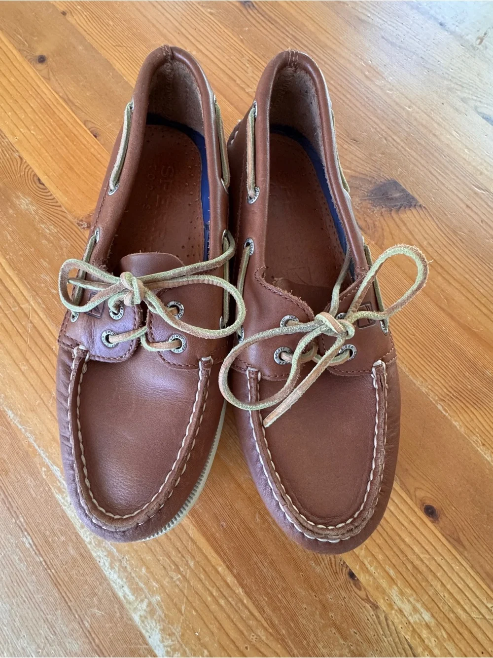 Sperry Men's Brown Leather Moc-Toe Topsider Boat Shoes